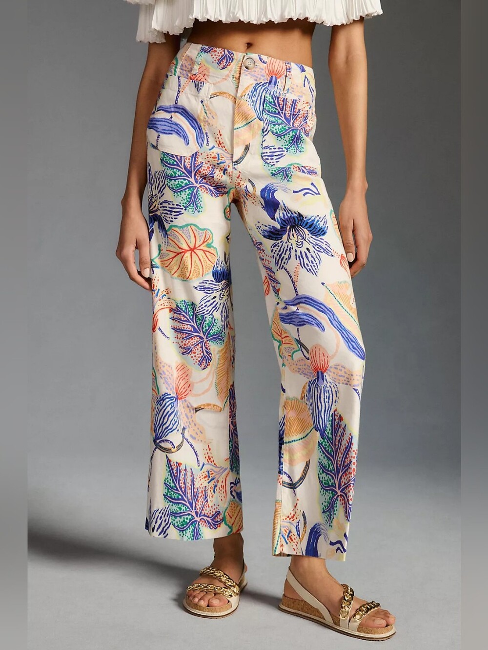 Maeve Colette Cropped Wide-Leg Pants: Sarah Gordon Artist Edition 25 - Picture 1 of 13